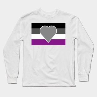 Greyromantic Asexual Flag Long Sleeve T-Shirt